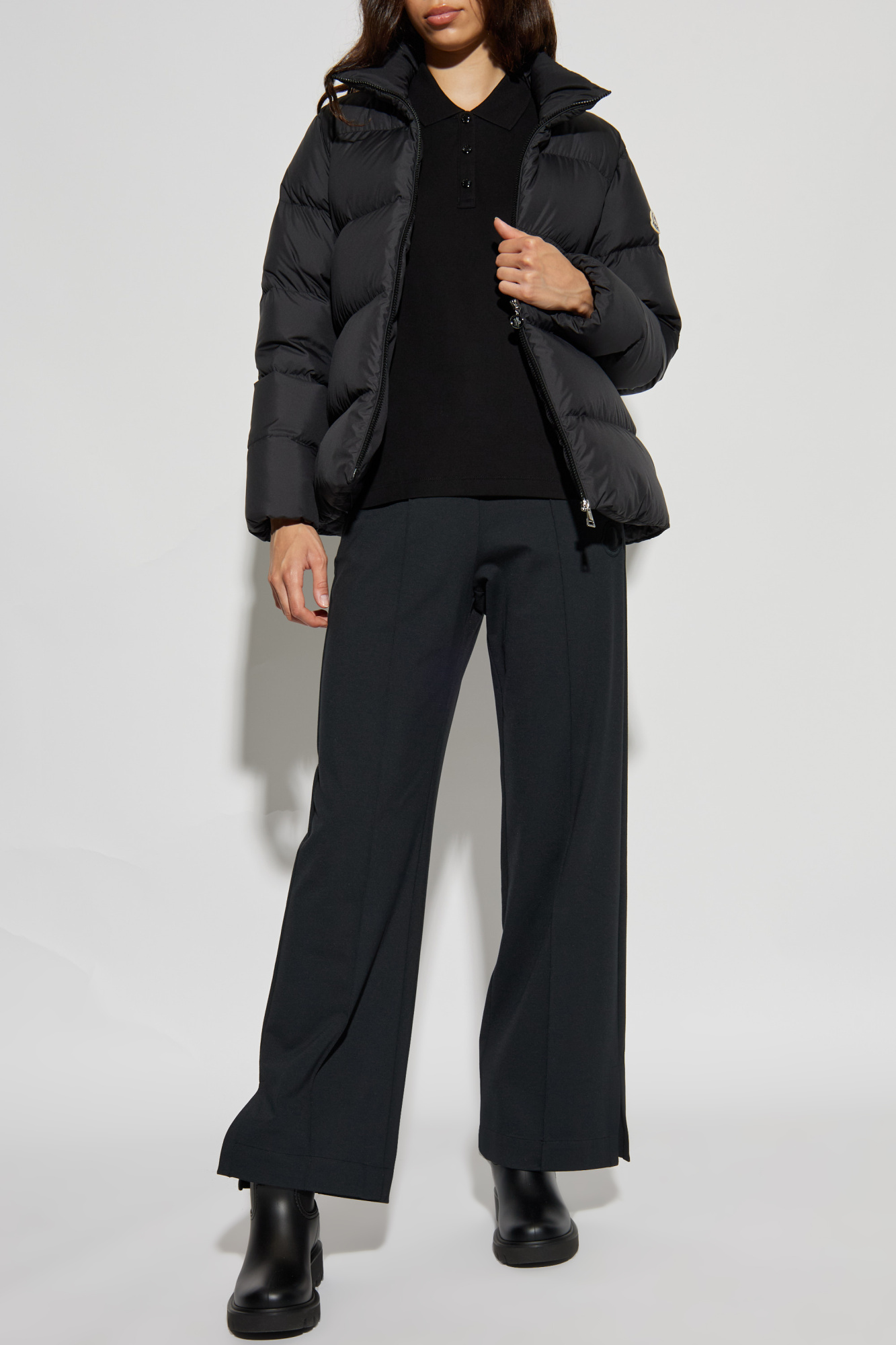 Black Polo with logo Moncler - Vitkac Canada